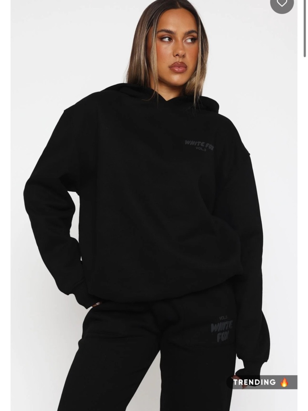 White Fox Boutique Black Oversized Hoodie Offstage hoodie new with tags